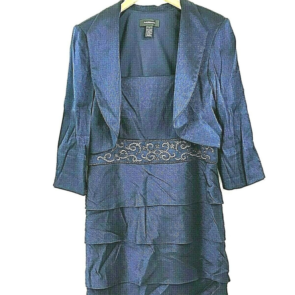 R&M Richards Purple Tiered Formal Dress Suit 14